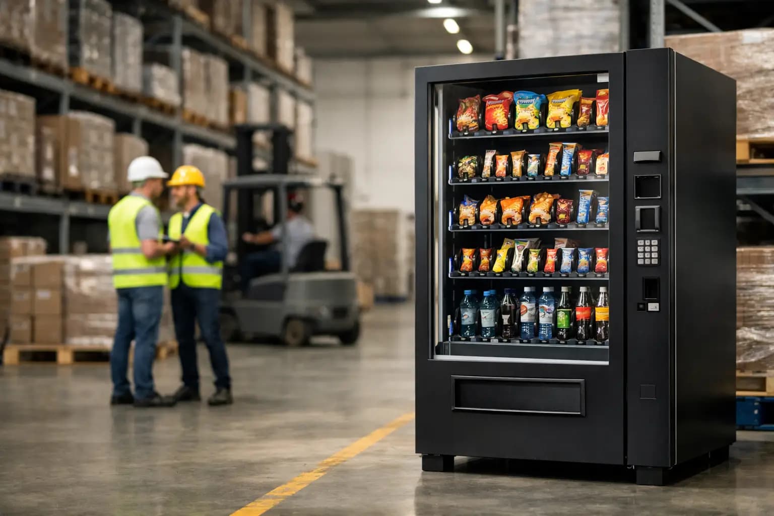 Snackautomat für Lagerhalle: Lohnt sich das?