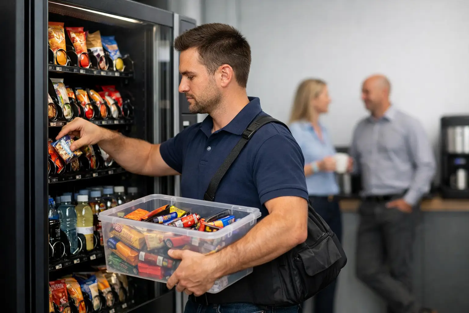 Wer befüllt Snackautomaten im Betrieb?