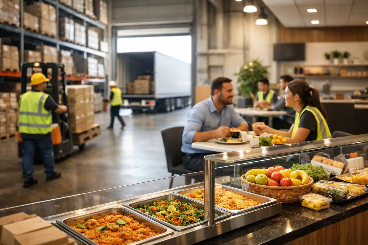 Verpflegungslösung für Logistikzentrum wählen